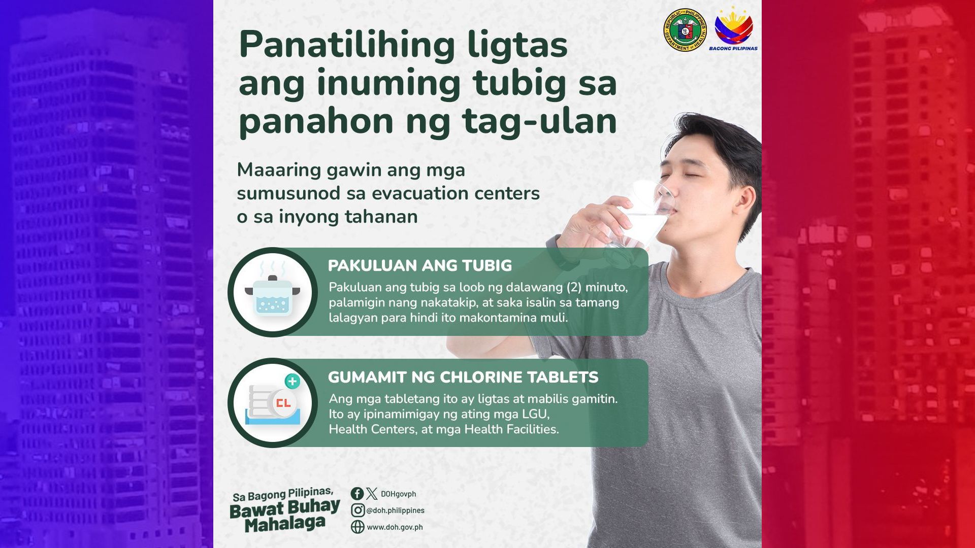 Publiko pinag-iingat ng DOH sa posibleng kontaminasyon sa inuming tubig