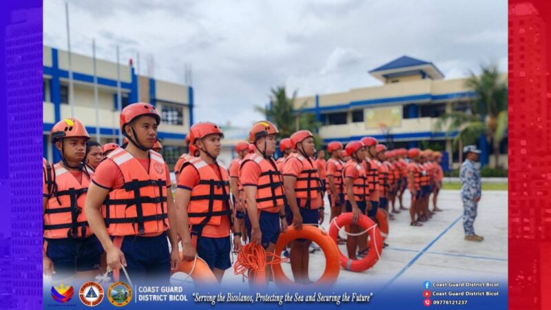 Deployable Response Team inihanda ng Coast Guard sa Bicol Region dahil sa inaasahang epekto ng Bagyong Crising