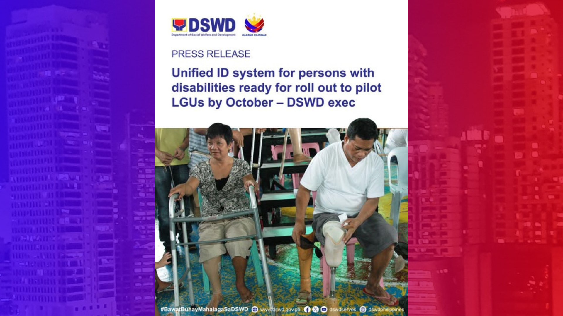 Paggamit ng Unified ID System para sa PWDs sisimulan na sa ilang piling lugar sa bansa sa Oktubre