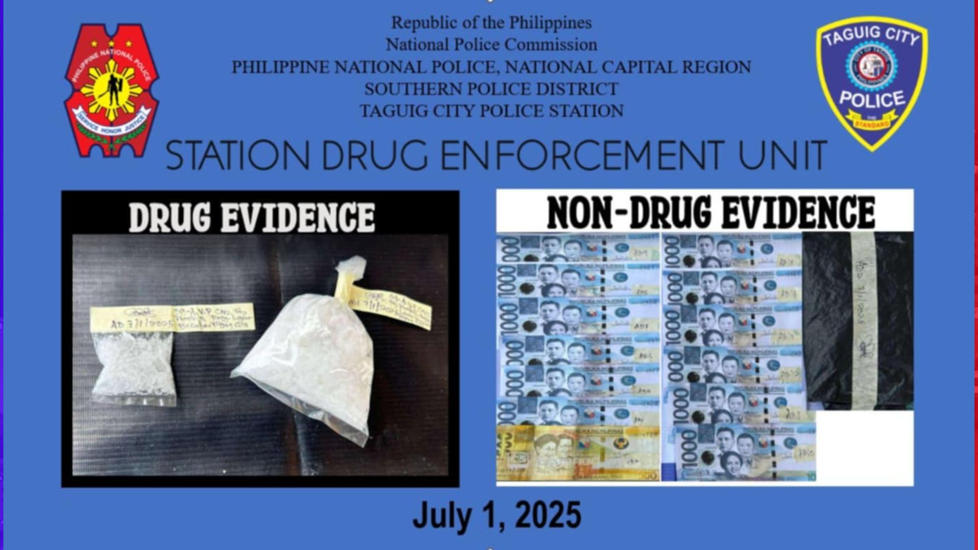 HVI timbog sa ₱756K na halaga ng ‘shabu’ sa Taguig buy-bust