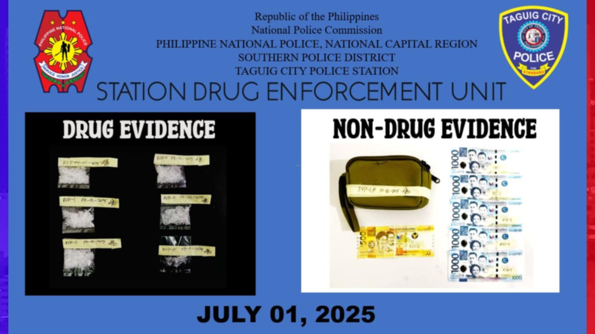 HVI huli sa Taguig buy-bust, higit P174K na halaga ng ‘shabu’ nakumpiska