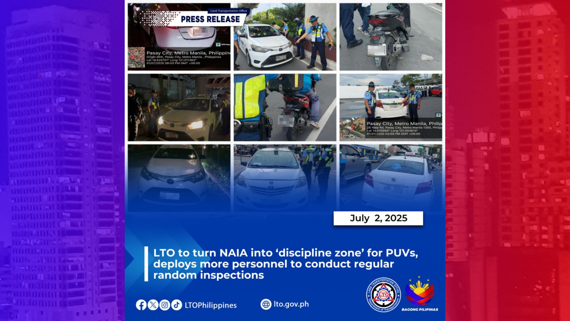 LTO nag-deploy ng mas maraming tauhan sa NAIA