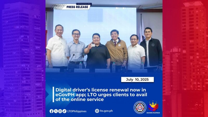 Online renewal ng driver’s license inilunsad ng LTO