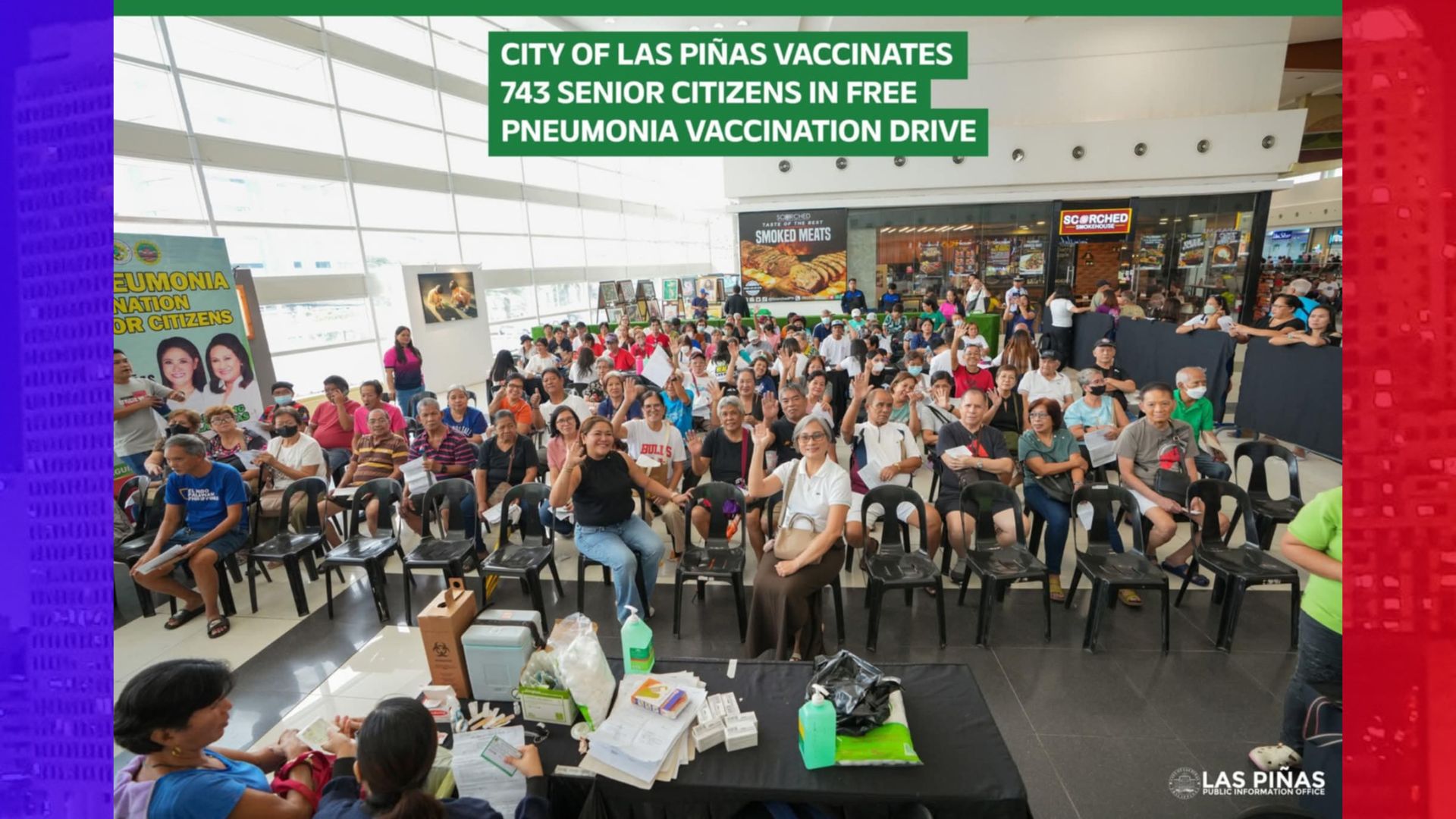 743 Senior Citizens sa Las Piñas City nakatanggap ng libreng Pneumonia Vaccine
