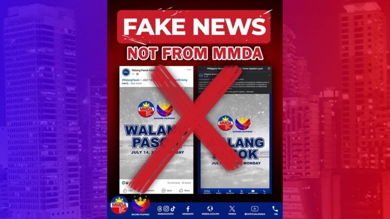 MMDA nagbabala sa pekeng class suspension