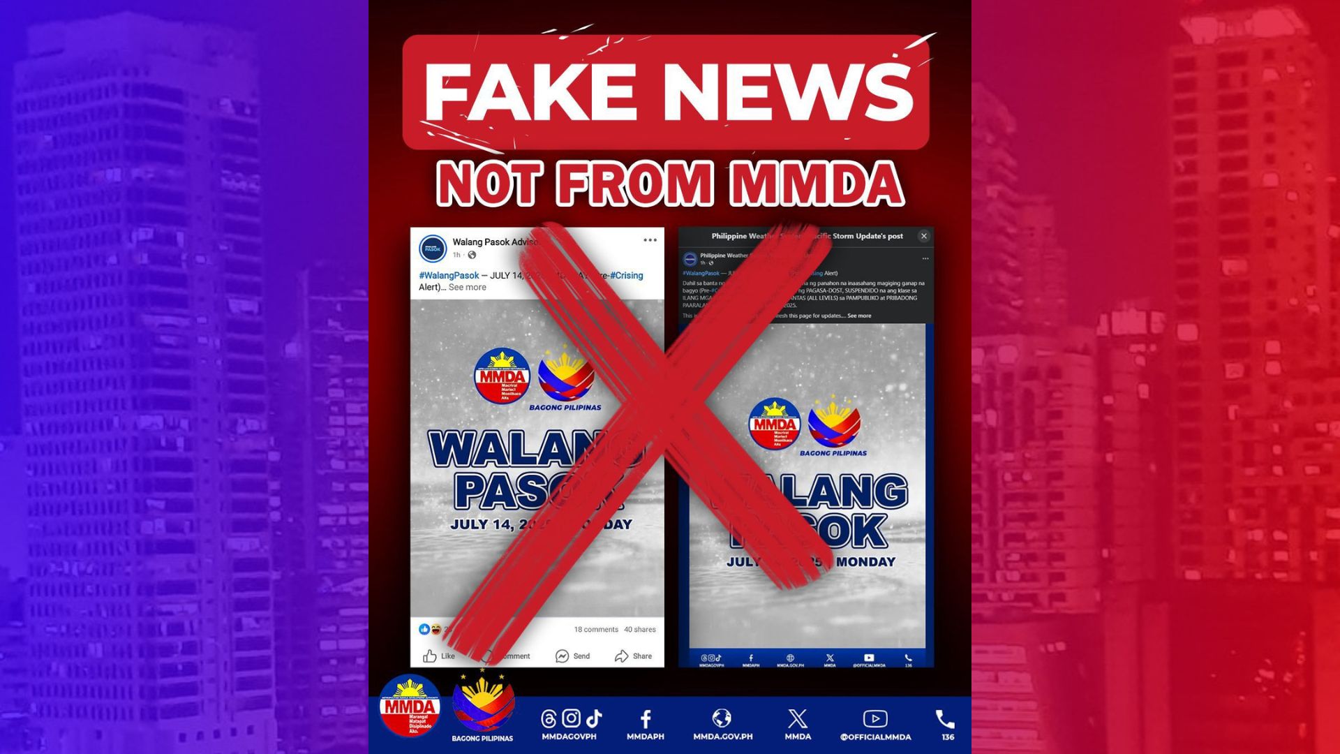 MMDA nagbabala sa pekeng class suspension