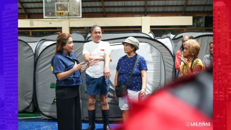 Manuyo Uno Evacuees sa Las Piñas City binisita ni Mayor Aguilar