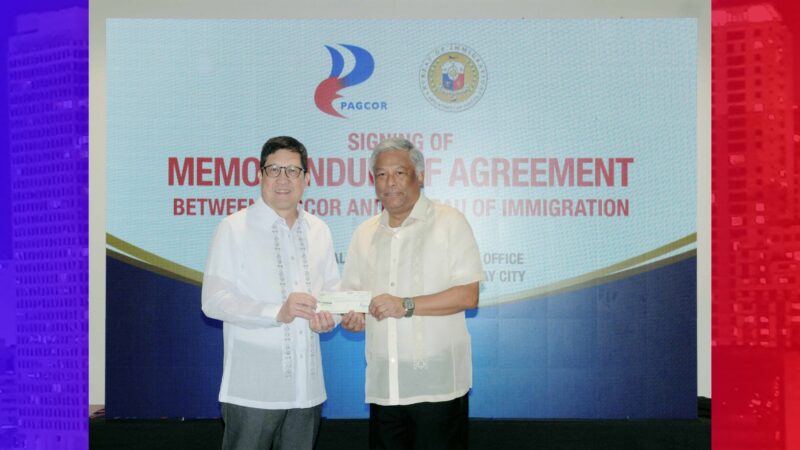 PAGCOR nagkaloob ng cash grant sa BI para sa mas mabilis na deportation sa stranded na dayuhang POGO workers