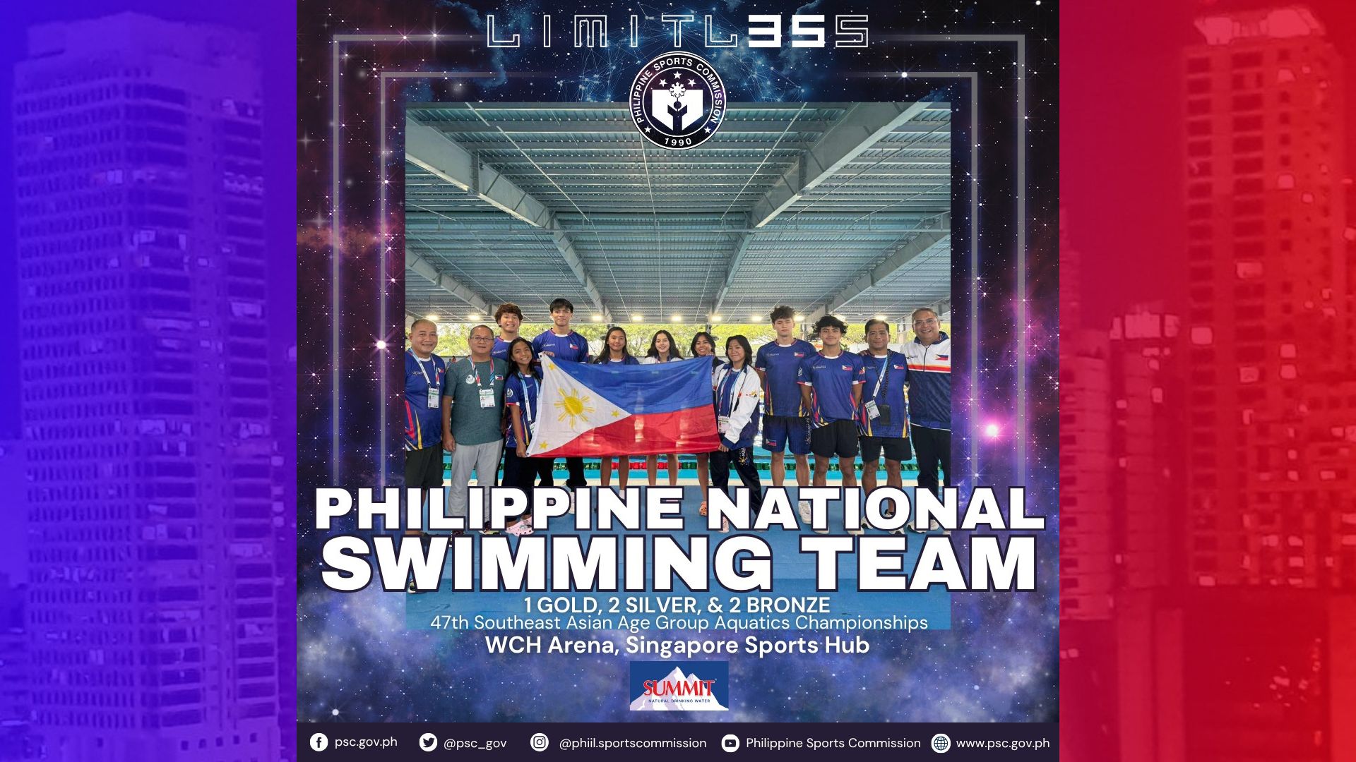 Philippine National Swimming Team nag-uwi ng mga medalya sa katatapos na 47th Southeast Asian Age Group Aquatics Championships na ginanap sa Singapore