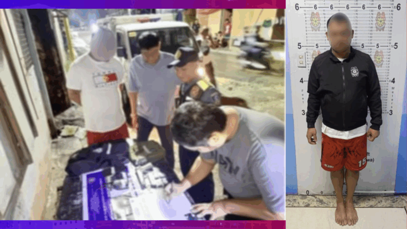 Pekeng pulis arestado sa ilegal na droga, baril, at paggamit ng tsapa