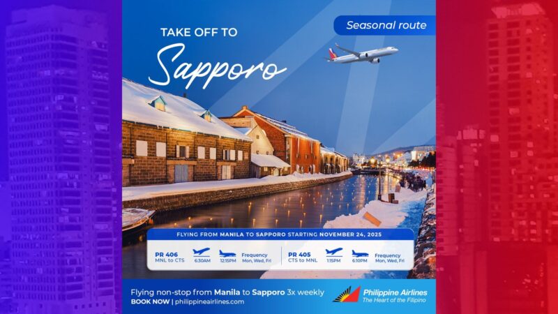 Biyaheng Manila – Sapporo, Japan muling bubuhayin ng PAL