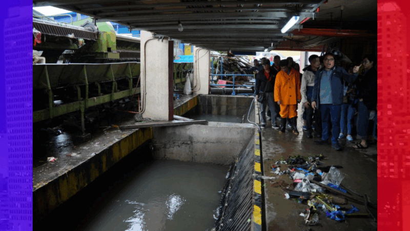 MMDA ininspeksiyon ang Tripa de Gallina Pumping Station; MRT-7 Batasan Station