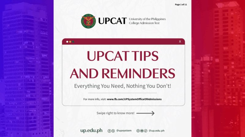 UPCAT2026 idaraos sa August 2 at 3