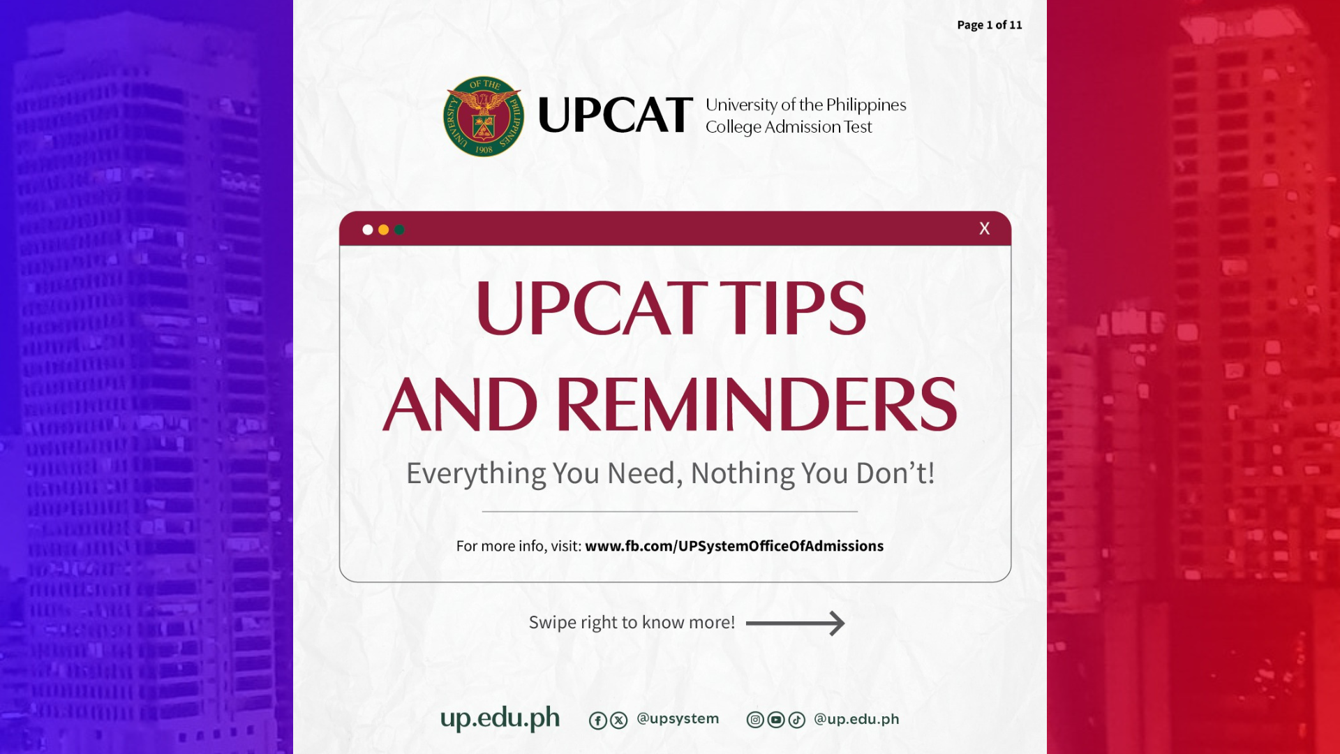UPCAT2026 idaraos sa August 2 at 3
