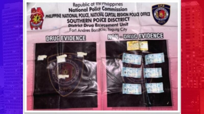 Dalawang Street Level Individuals naaresto sa Taguig City, 25 na gramo ng ‘shabu’ nakumpiska
