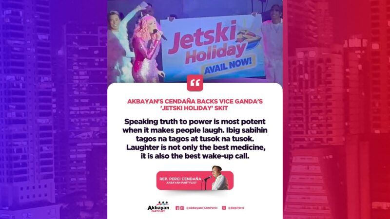Akbayan Rep. Perci Cendaña to the rescue kay Vice Ganda