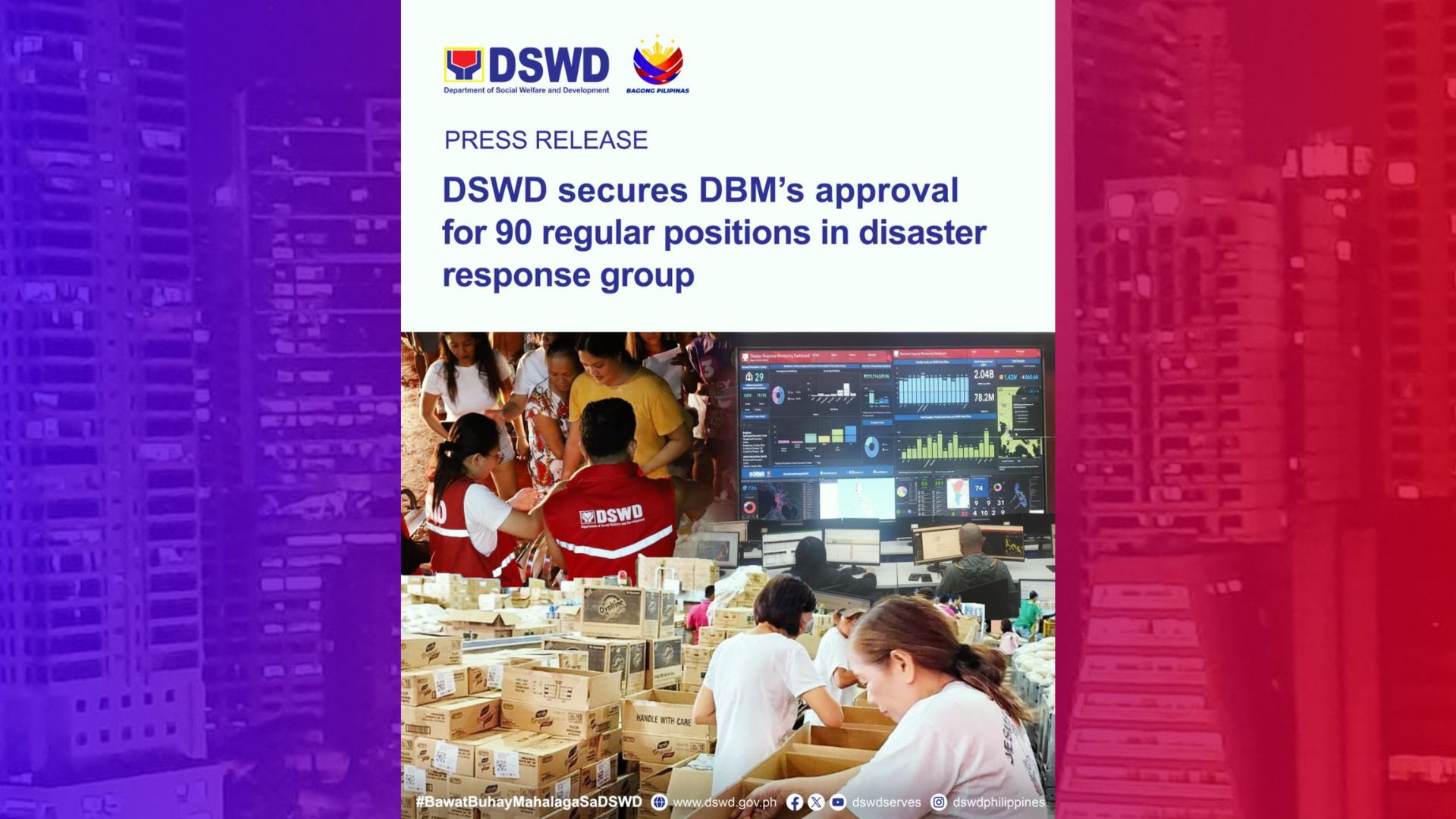 90 bagong Plantilla Positions sa DSWD aprubado na ng DBM