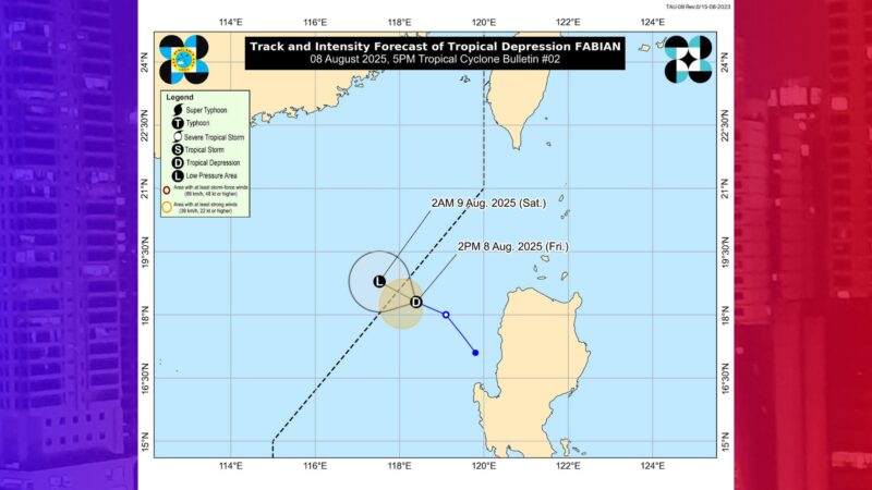 Bagyong Fabian palabas na ng bansa; hihina at magiging LPA muli ayon sa PAGASA