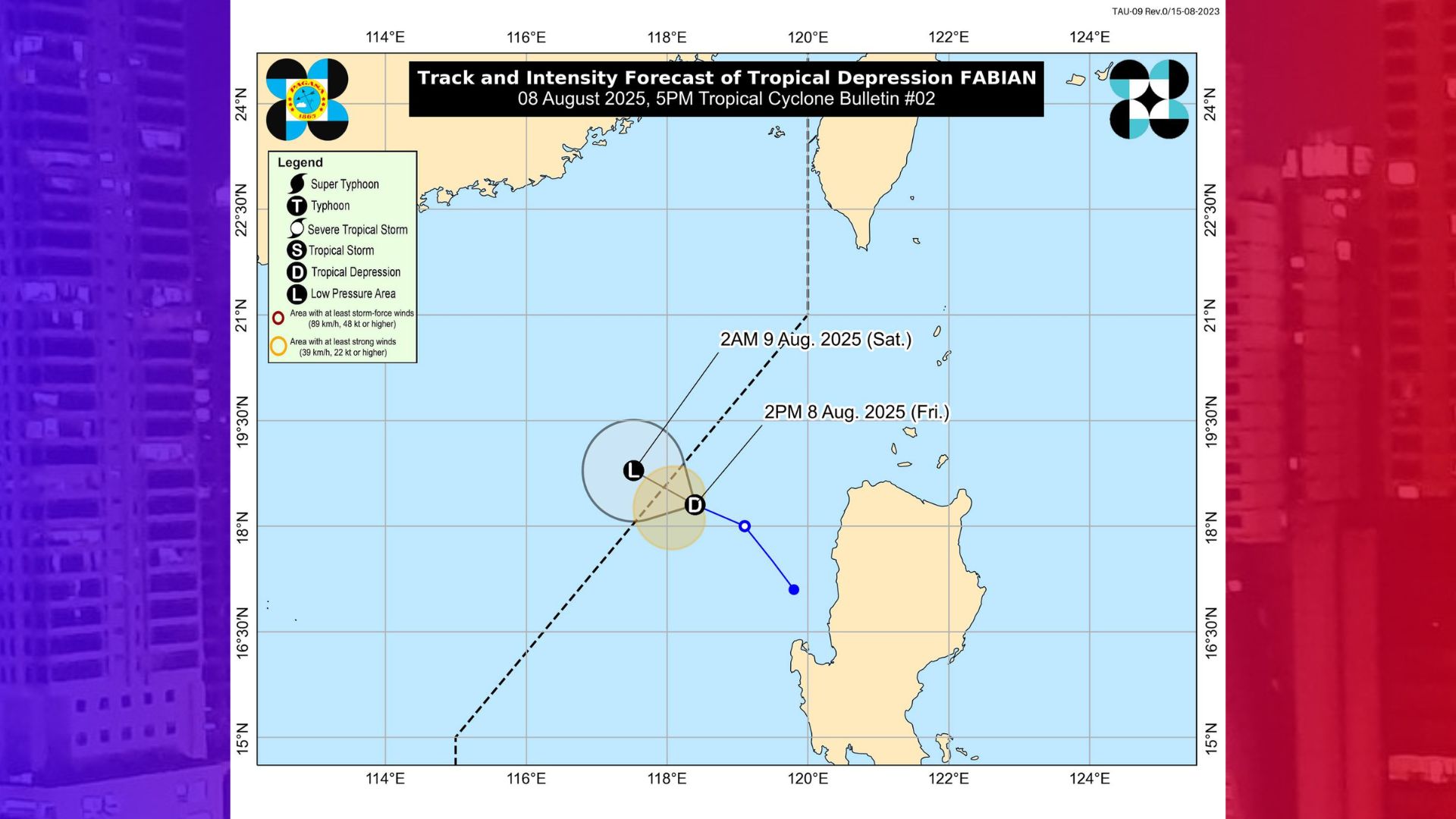 Bagyong Fabian palabas na ng bansa; hihina at magiging LPA muli ayon sa PAGASA