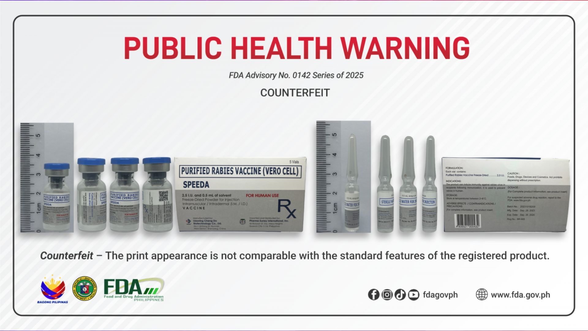 Publiko pinag-iingat ng FDA sa pekeng bakuna kontra rabies