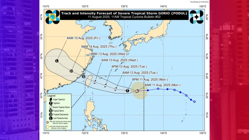 Bagyong Gorio posibleng lumakas pa at maging typhoon; inaasahang lalabas ng bansa sa Miyerkules