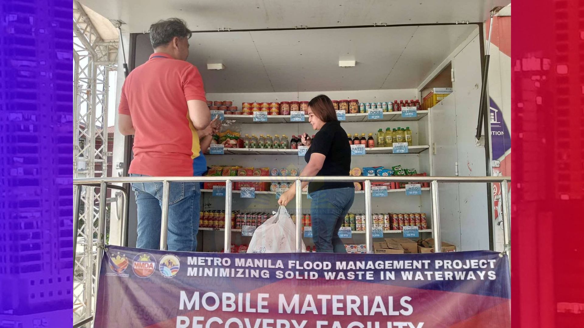 1,700 na kilo ng recyclable materials nakulekta ng MMDA sa “Recyclables Mo, Palit Grocery Ko” program