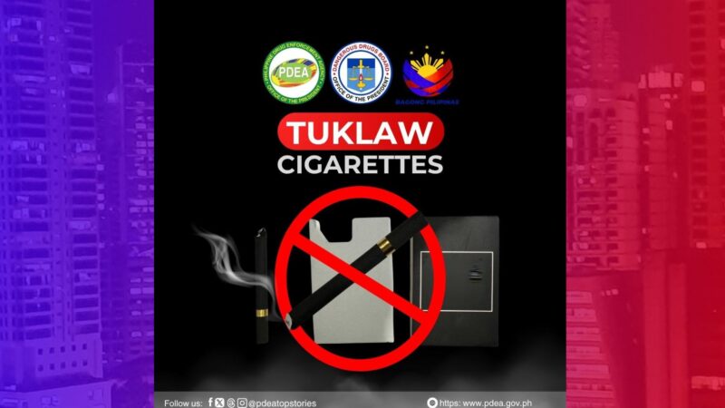 Yosi na ‘tuklaw’ kumpirmadong nagtataglay ng synthetic cannabinoid ayon sa PDEA