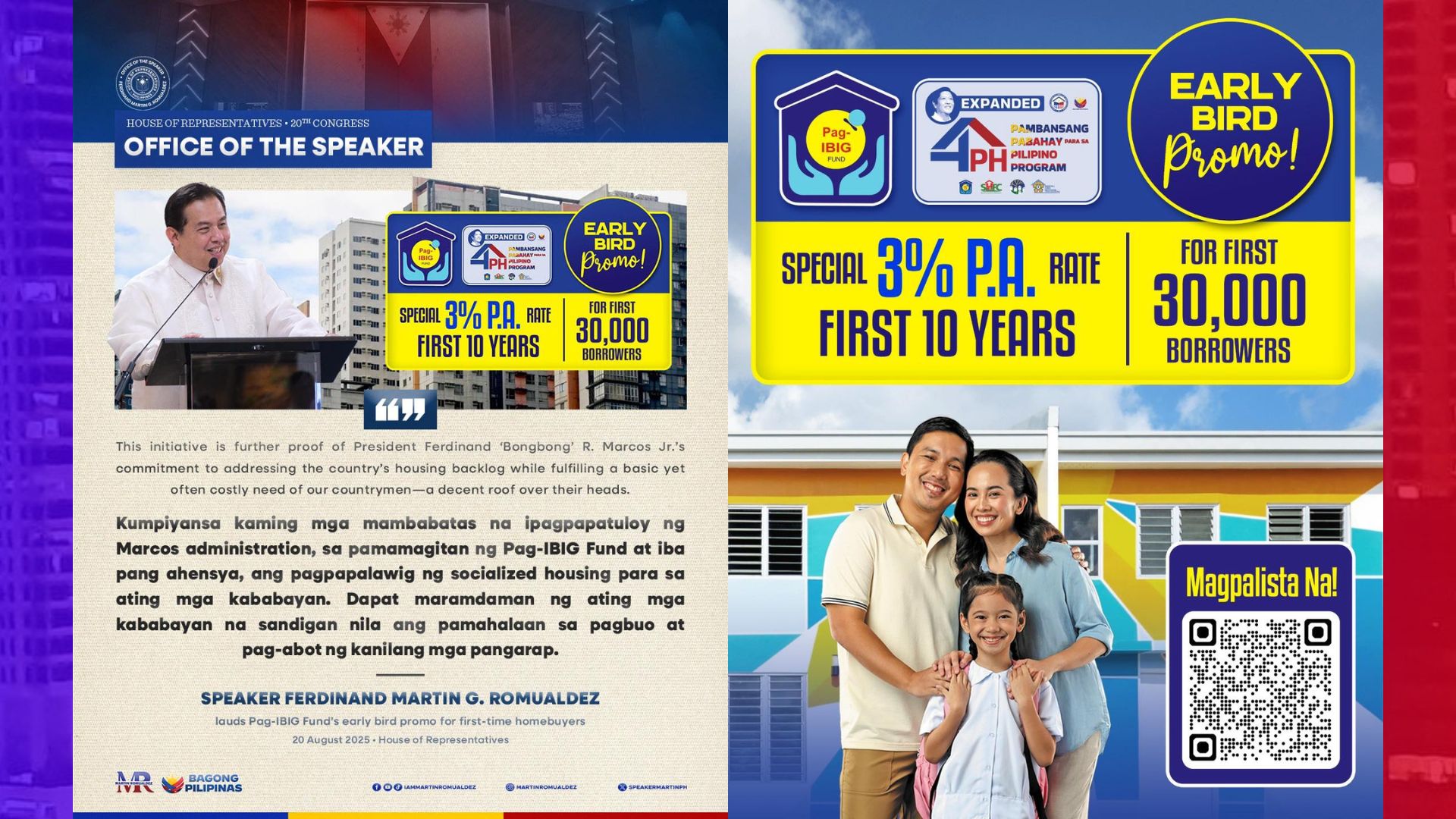 Early Bird Promo para sa first-time homebuyers, aprub sa Kamara