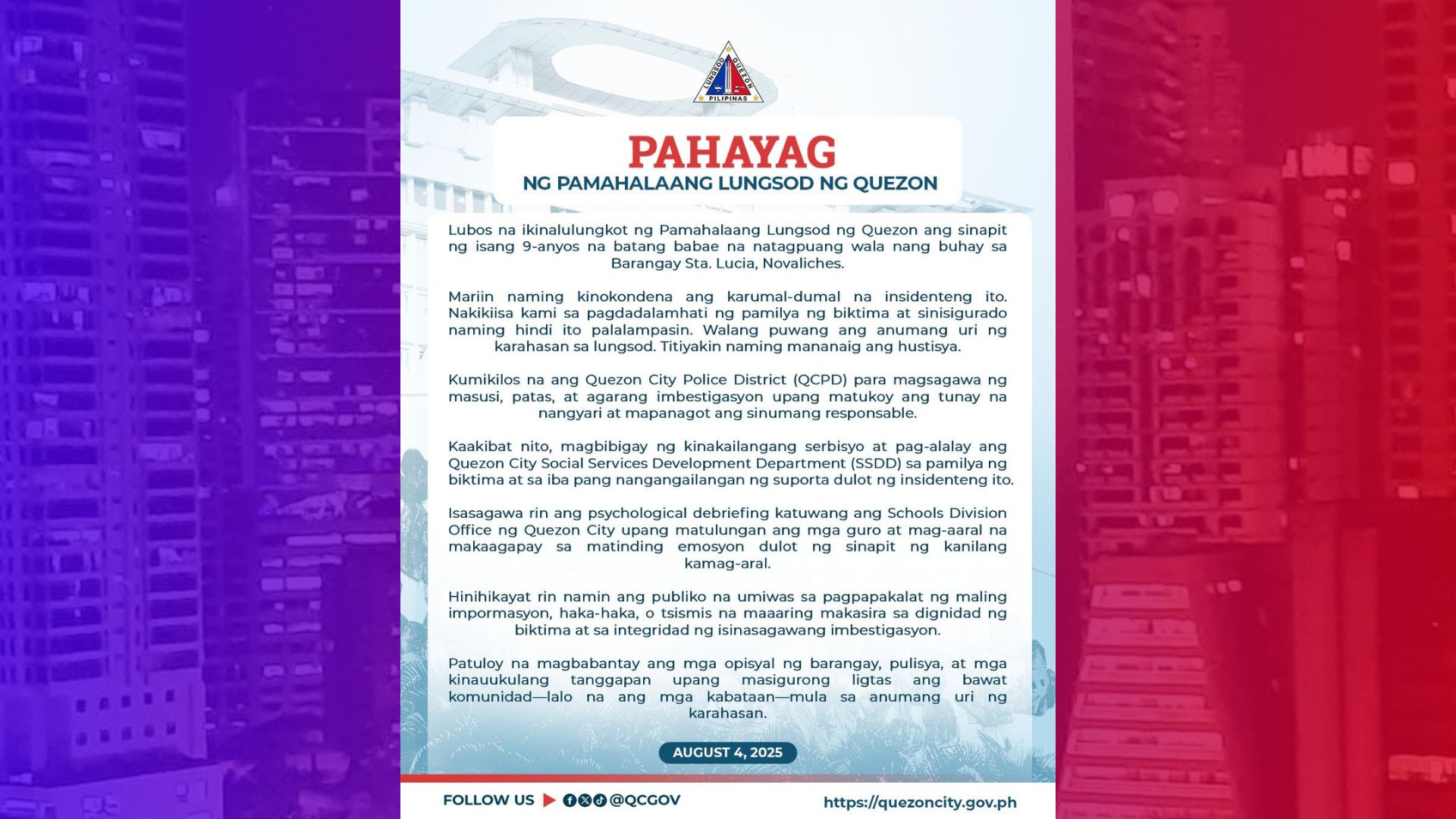 13-anyos inaming pinatay niya sa sakal ang 9-anyos na batang babae sa QC