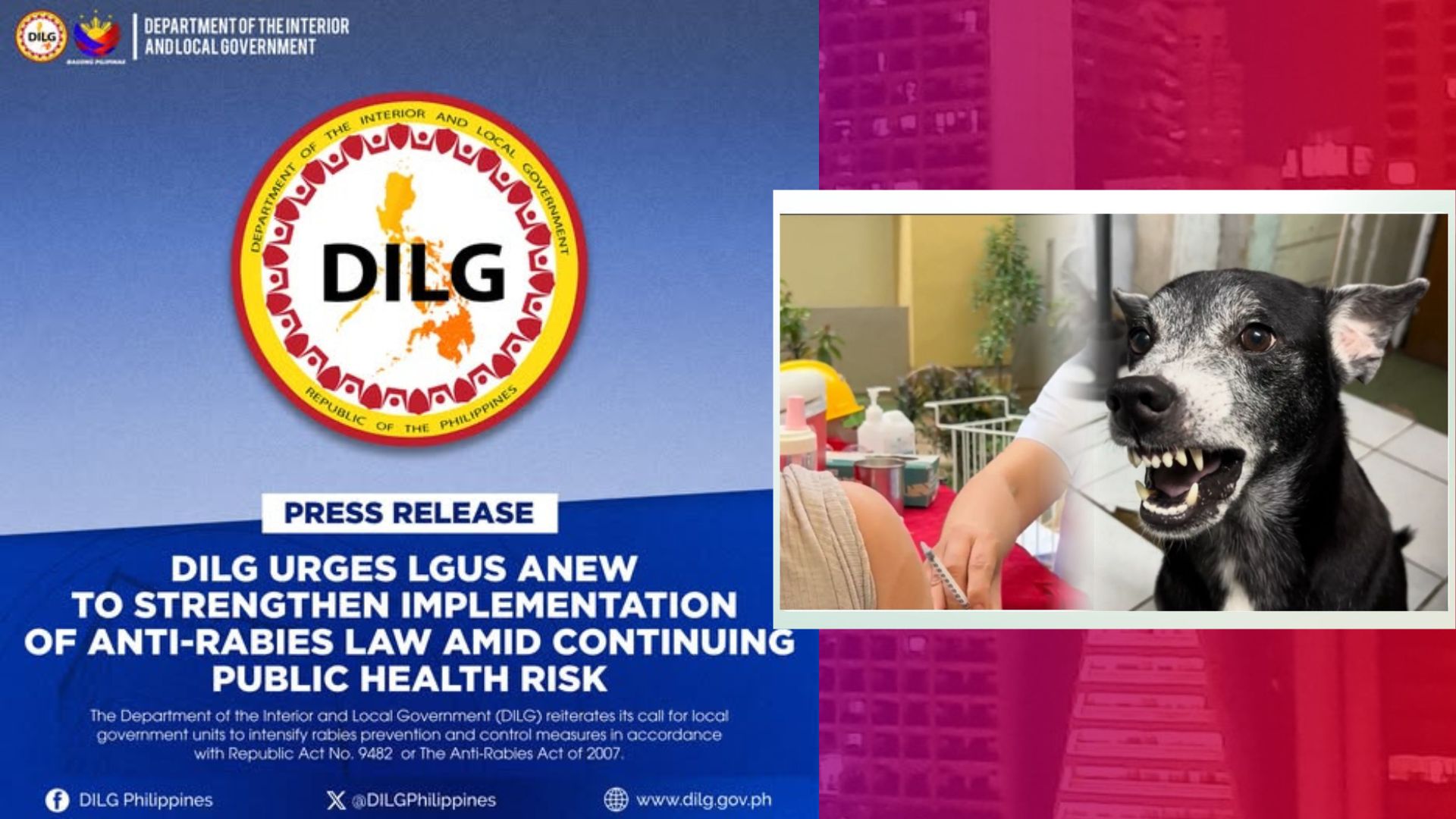 Utos ng DILG sa mga LGU: palakasin ang programa kontra rabies, tradisyunal na “tandok” mahigpit na ipagbawal