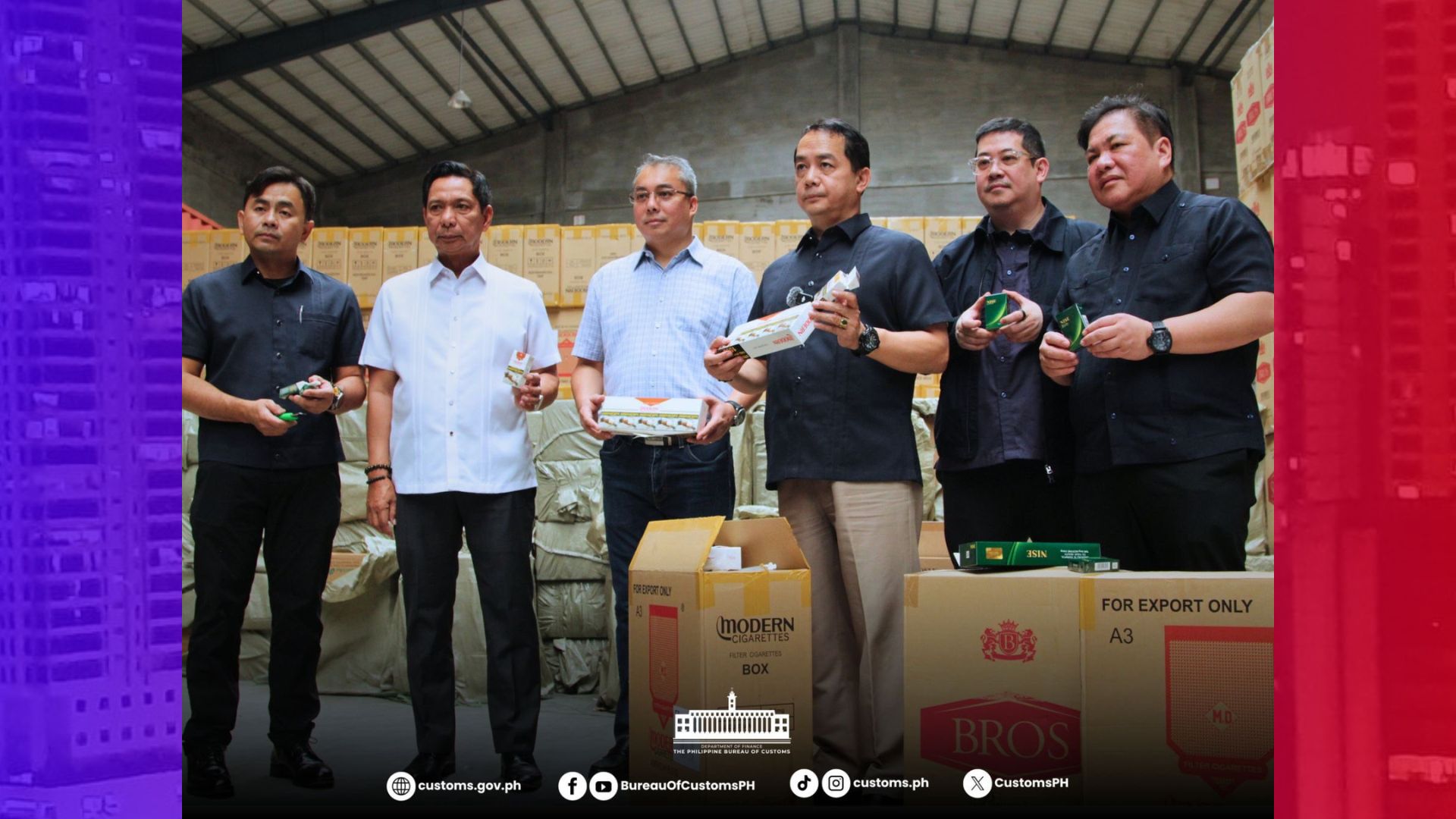 P605M na halaga ng smuggled na yosi nakumpiska ng BOC sa Bulacan