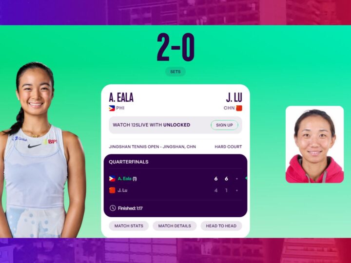 Alex Eala pasok sa semis ng Jingshan Tennis Open