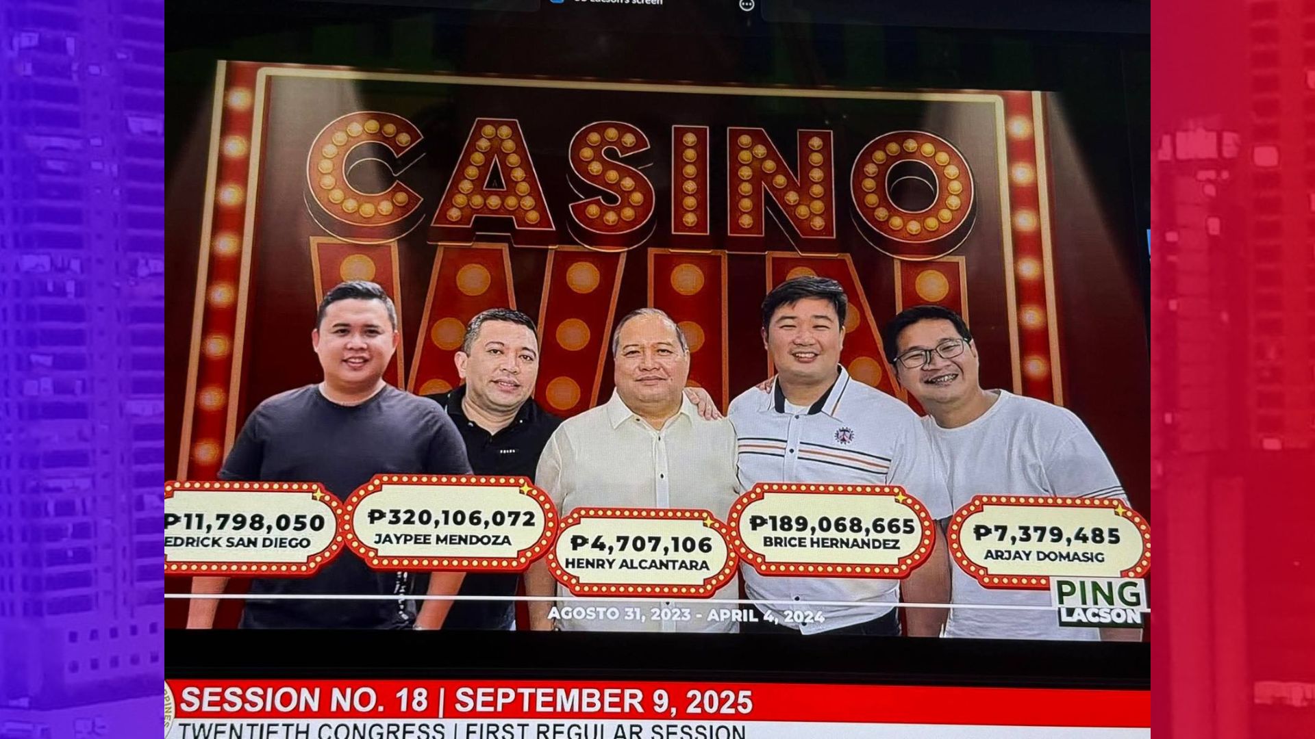 “BGC Boys”; 6 na DPWH engineers, 1 contractor umaabot sa P950M ang transaksyon sa casino
