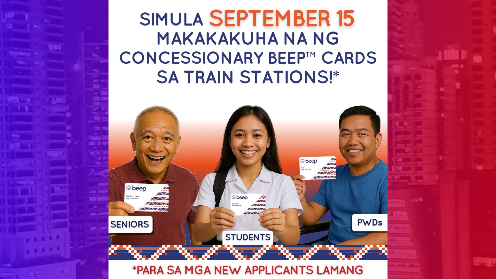 Discounted Beep Cards available na simula Sept. 15