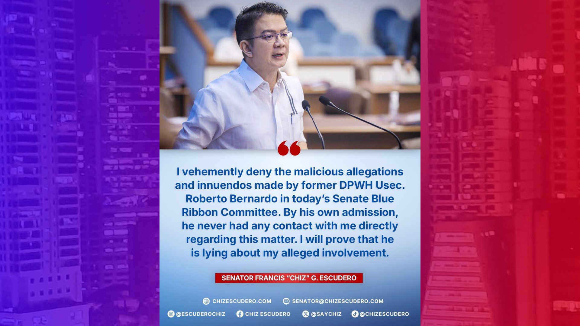 Pagdadawit sa kaniya sa flood control mess bahagi ng “well orchestrated plan” ayon kay Sen. Escudero