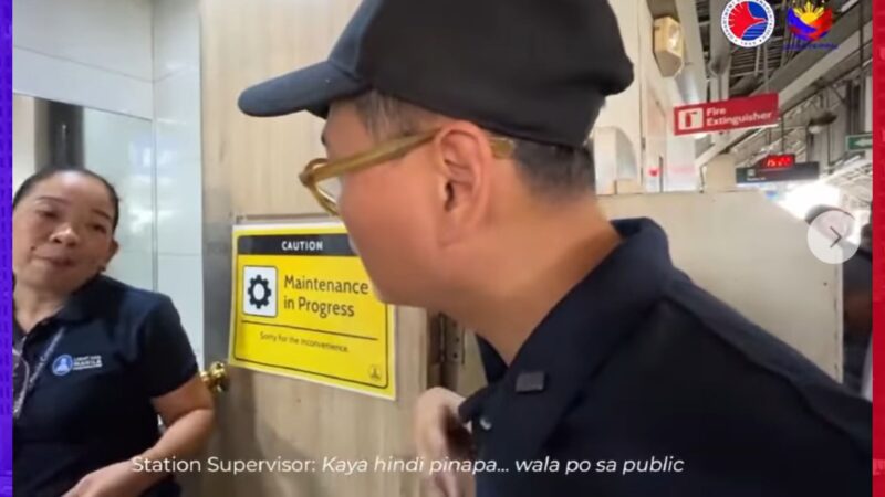 CR sa LRT-1 Pedro Gil Station nagagamit ng kawani pero hindi ng mga pasahero; acting secretary ng DOTr nadismaya