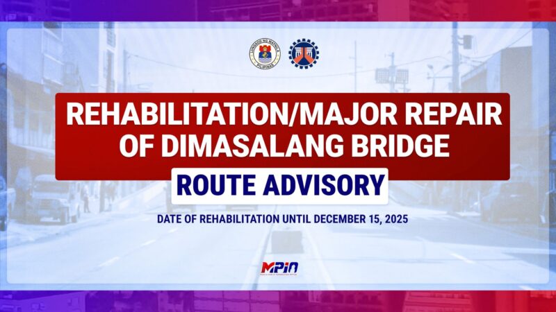 Tatlong buwan na rehab sa Dimasalang Bridge inumpisahan na