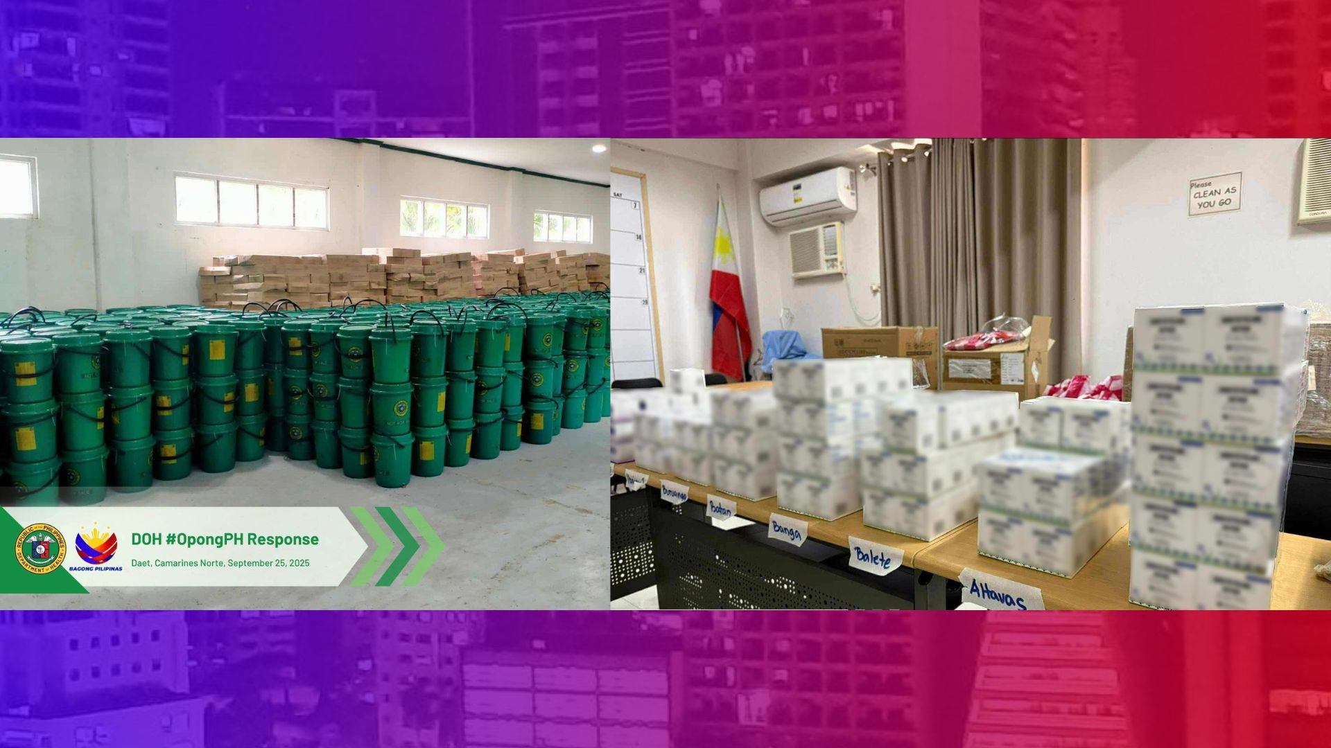 Mga rehiyong tatamaan ng bagyong Opong may sapat na suplay ng gamot – DOH