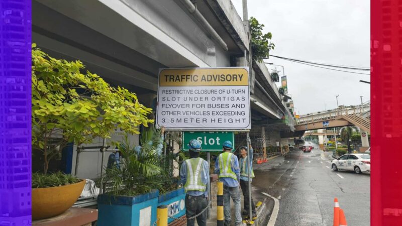 U-turn slot sa ilalim ng EDSA-Ortigas flyover limitado muna sa light vehicles