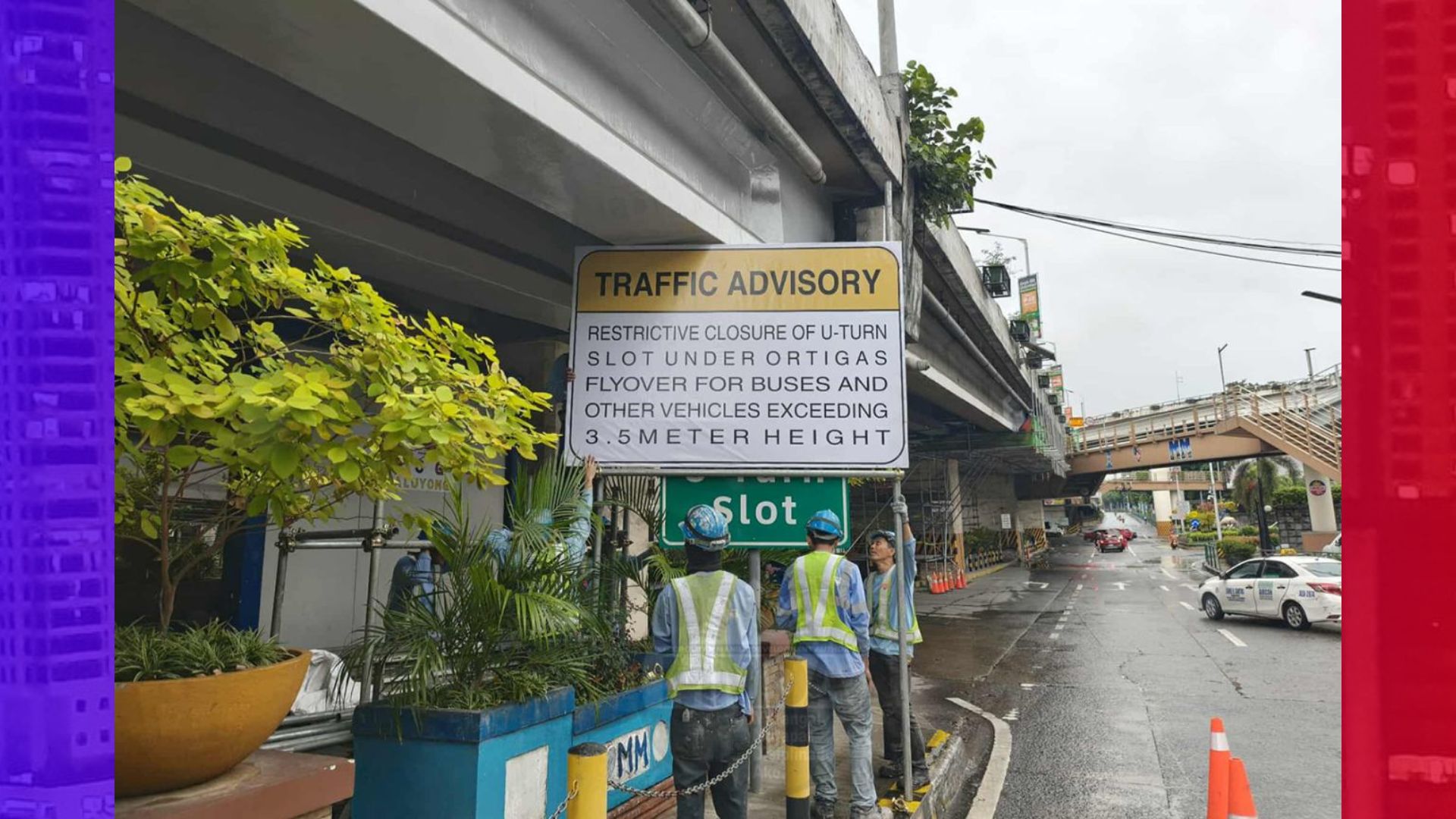 U-turn slot sa ilalim ng EDSA-Ortigas flyover limitado muna sa light vehicles