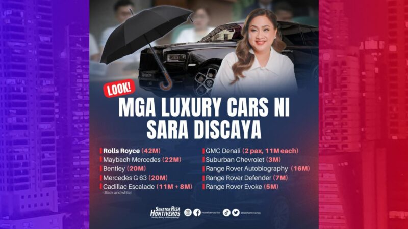 Rolls Royce na binili ni Sara Discaya dahil sa payong, P42M ang halaga