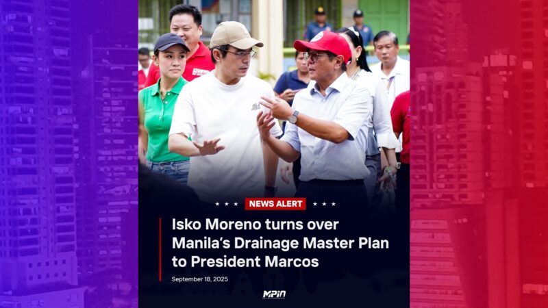 Drainage Master Plan ng lungsod ng Maynila, isinumite kay Pangulong Marcos