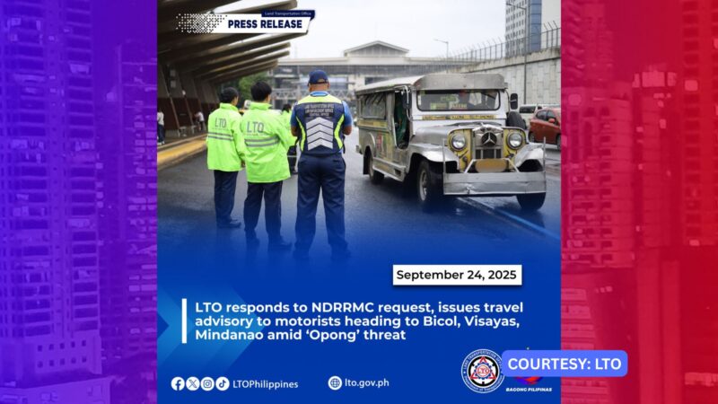 LTO sa mga motorista: Ipagpaliban muna ang pagbiyahe sa Bicol Region, Visayas at Mindanao