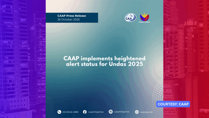 CAAP nagpatupad na ng heightened alert status para sa Undas