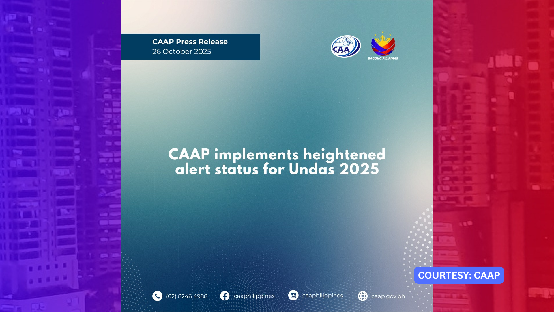 CAAP nagpatupad na ng heightened alert status para sa Undas
