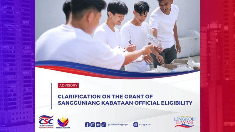 CSC may paglilinaw sa automatic civil service eligibility sa SK Officials