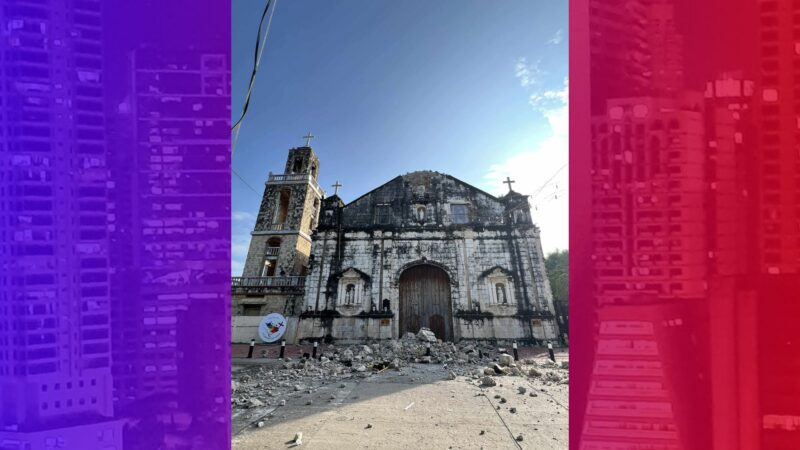 Pari umapelang huwag gawing souvenir o anting-anting ang debris mula sa nasirang simbahan sa lindol sa Cebu