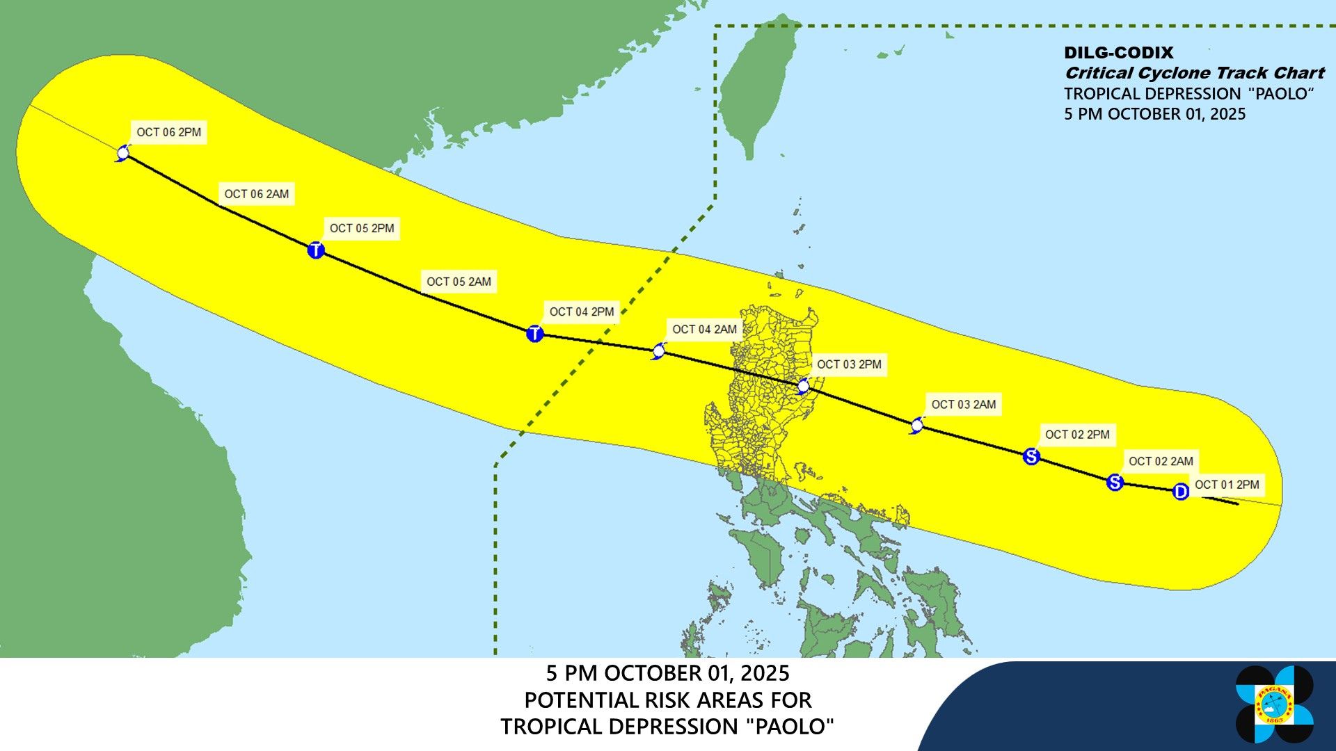 Alert Level Alpha itinaas ng DILG sa 28 lalawigan na inaasahang maaapektuhan ng bagyong Paolo