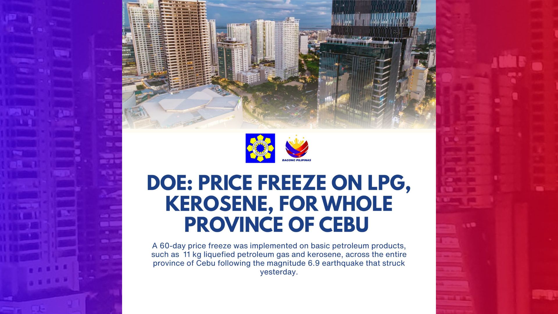 Price freeze sa LPG, kerosene sa Cebu babantayan ng DOE