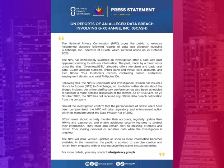 GCash users hinikayat na mag-update ng MPIN at password